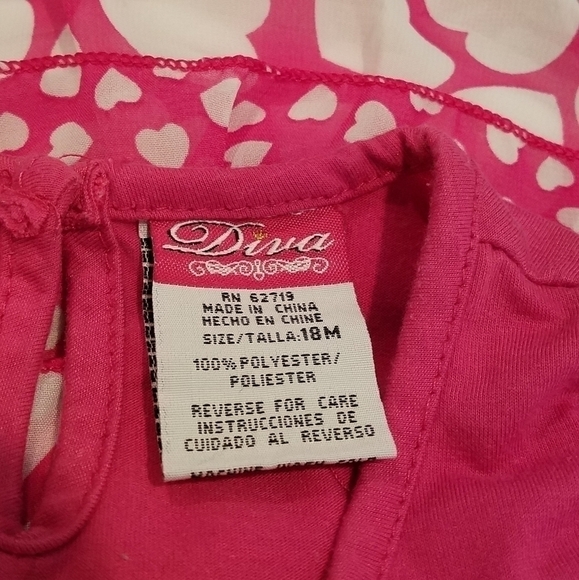 Diva Layer Tiered Heart Ruffle Shirt 18m - Picture 3 of 3